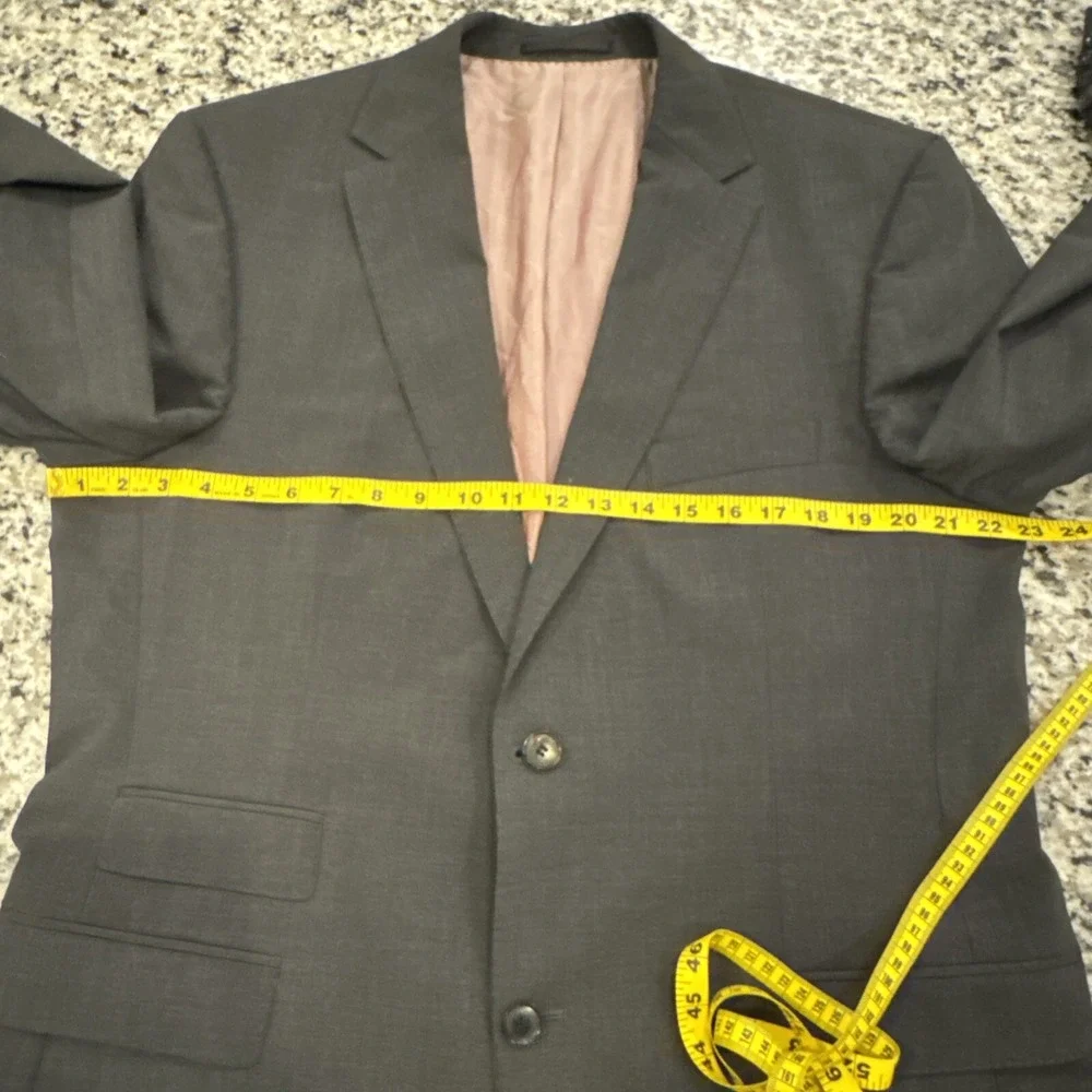 Hugo Boss Coppola Movie 44R Stretch Wool Sports‎ Coat Suit Jacket Black Charcoal